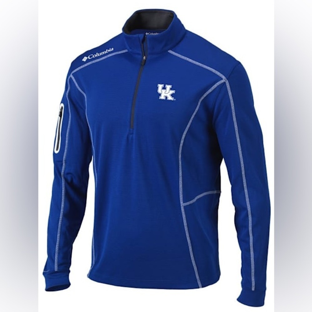 Columbia XL Golf UK Kentucky Wildcats Bright Blue Omni-Wick Quarter Zip Pullover